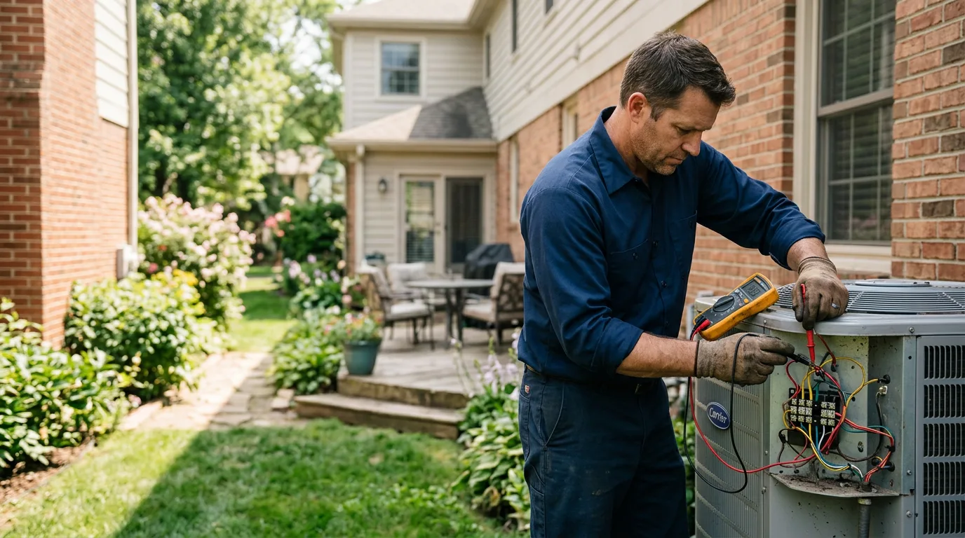 HVAC technician working near Junction City, OR